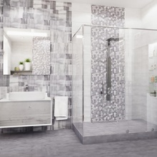 AltaCera Urban 24,9x50 см, керамика, Россия, под металл, глянцевая - фото интерьера 1 - фото 1