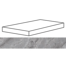 Cerdomus Supreme Angolo Sn Grad.C.Retta Grey Lev. Угловая ступень 33x120 см, Италия, под камень  - фото 1 - фото 1