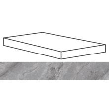 Cerdomus Supreme Angolo Dx Grad.C.Retta Grey Nat. Угловая ступень 33x120 см, Италия, под камень  - фото 1 - фото 1