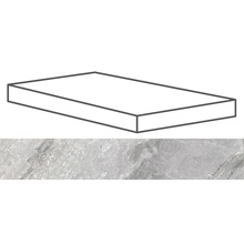Cerdomus Supreme Angolo Dx Grad.C.Retta Silver Nat. Угловая ступень 33x120 см, Италия, под камень  - фото 1 - фото 1