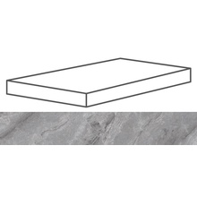 Cerdomus Supreme Angolo Sn Grad.C.Retta Grey Nat. Угловая ступень 33x120 см, Италия, под камень  - фото 1 - фото 1
