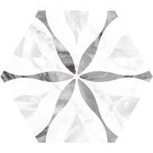 Equipe Bardiglio 23772 Hexagon Flower Декор 17,5x20 см, Испания, под камень  - фото 1 - фото 1