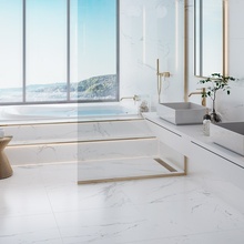 Porcelanosa Artic 59,6x59,6, керамика, Испания, под мрамор, матовая - фото интерьера 1 - фото 1