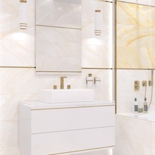 Alma ceramica Magic 30x90, керамика, Россия, под мрамор, глянцевая - фото интерьера 1 - фото 1
